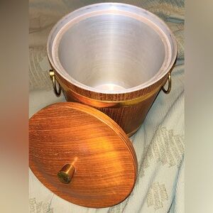 Mid- century modern teak ice bucket